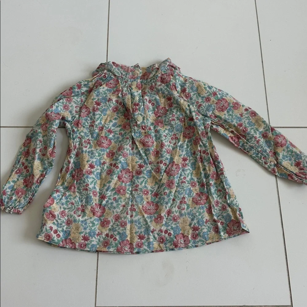 Ralph Lauren Kids Floral Ruffle Blouse 12m delicate dainty liberty print
